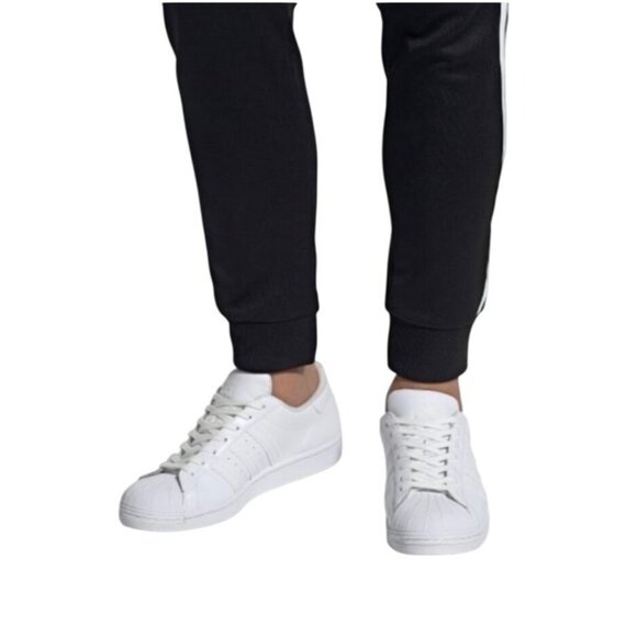 Adidas Superstar White Leather Unixes Sneaker Unixes Size 6.5 Women's 8 - Picture 15 of 15